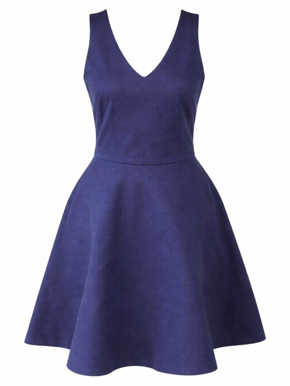 Joie Navy Textured Fit & Flare Dress | Sleeveless V-Neck | Timeless | Size S